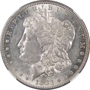 1883 S Morgan Dollar AU 58 NGC 90% Silver US Coin SKU:I3027