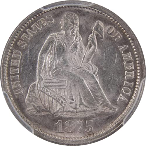 1875 Seated Liberty Dime Uncirculated Details PCGS Silver SKU:CPC2495