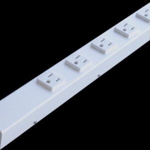 16” 5-Outlet Hardwired Power Strip, White