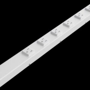24" 6-Outlet Hardwired Power Strip White