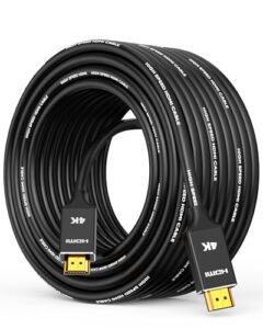 capshi fiber optic hdmi cable 150ft/45m | 4k in-wall cl3 rated long hdmi cable 2.0 support hdr10 8/10bit 18gbps hdcp2.2 arc | high speed hd shielded cord compatible with roku tv/laptop/pc/hdtv