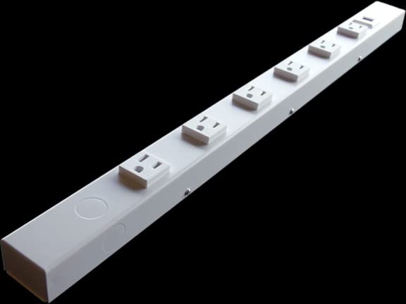 24” 6 Tamper Resistant Outlets Hardwired Power Strip with USB