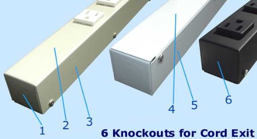 12” 4 20A Outlets Hardwired Power Strip