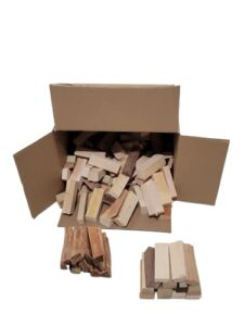 mini firewood and fire starters - sustainable - kiln dried oak cherry maple walnut - 3.5-4" lengths (compatible with solo stove mesa tabletop fire pit) (5 pounds)