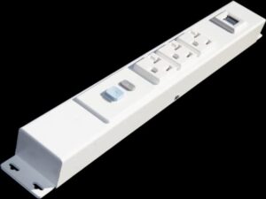 12” 3 20a outlets hardwired power strip, alci, usb