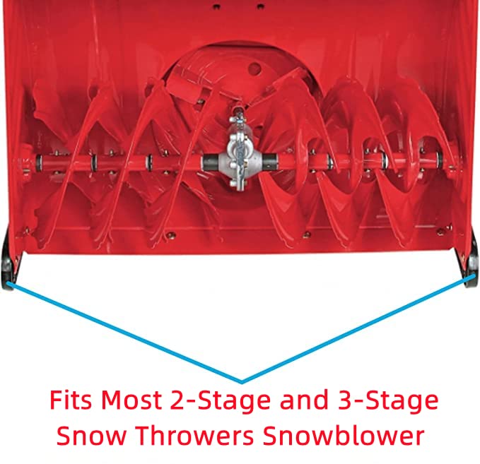 Universal Snow Thrower Slide Shoes (2 Pack) 490-241-0010 Fits Most 2-and 3-Stage Throwers Snowblower Skid Shear Pins Carriage Bolts Includes Mounting Hardware for MTD Troy-Bilt Yard Machines