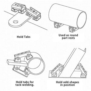 Welding Magnets Clamps 4pcs V Type Welding Jig Adjustable Magnetic Welding Clamps V Pads Fixture Holder Strong Welder Hand Tool