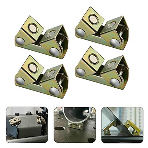 Welding Magnets Clamps 4pcs V Type Welding Jig Adjustable Magnetic Welding Clamps V Pads Fixture Holder Strong Welder Hand Tool