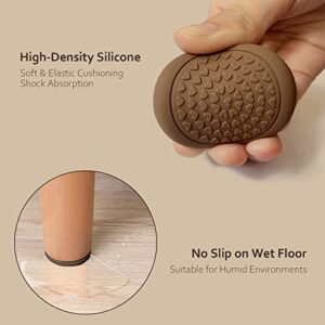 CozyFrog 16 PCS Furniture Pads, Non Slip Silicon Self Adhesive Pads, Chair Leg Floor Protectors for Hardwood Floors, Rubber Feet Pads for for Furniture Feet Chair Legs, 16-Pack 2-1/2" Square