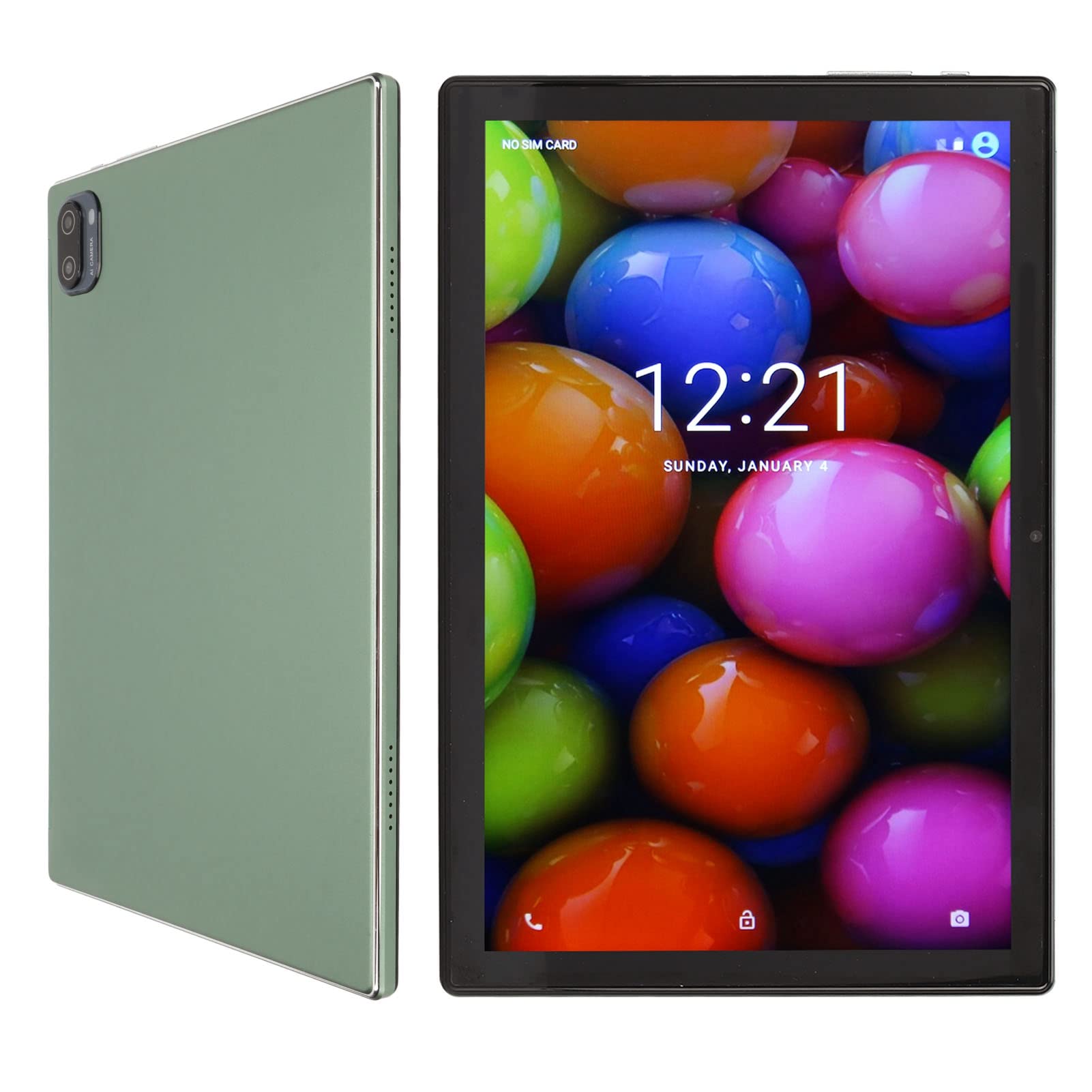 Naroote Kids Tablet, 10.1 Inch Tablet, 100-240V, Green, 1960 X 1080 IPS, for Talking (US Plug)