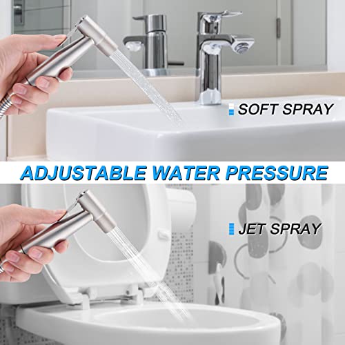 CJCXYJCY Toilet multi-function handheld toilet spray, bathroom diaper shower, spray, hose and accessories - handheld toilet sprinkler with adjustable water pressure control dual spray function