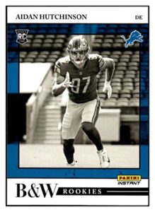 aidan hutchinson rc 2022 panini instant black & white rookie /649#bw2 nm+-mt+ nfl football lions