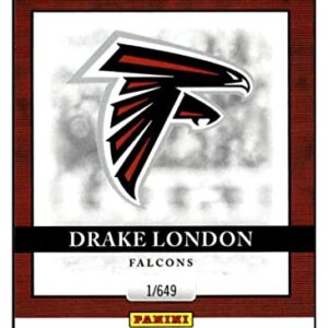 DRAKE LONDON RC 2022 Panini Instant Black & White ROOKIE /649#BW4 NM+-MT+ NFL Football Falcons