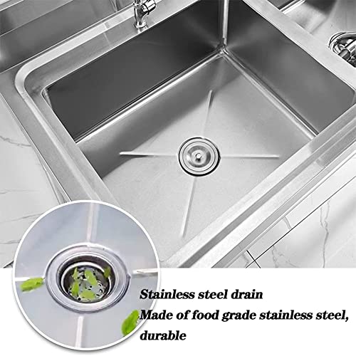 Free Standing Utility Sink Commercial Grade Laundry Tub Culinary Sink for Outdoor Indoor, Garage, Restaurant, Kitchen, Laundry/Utility Room, 304 Stainless Steel 50x50x80cm