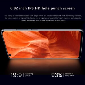 4GB RAM 64GB ROM Cell Phone, Dual Camera 3 Card Slots Unlocked Smartphone AI Battery Management for Work (US Plug)