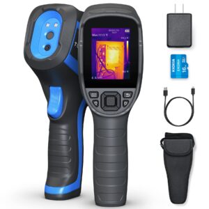topdon tc005 256 x 192 ir high resolution dual-camera thermal imaging camera with 12-hour battery life and 2mp visual light camera, -4°f~1022°f handheld infrared thermal imager with pc 2d/3d analysis