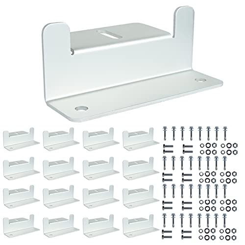 WHS-Solarlive Z Brackets Solar Panel Mounting, Lightweight Aluminum Corrosion Free Construction for RVs, Trailers, Boats and Other Off Gird Roof Installation, 16 Units per Set