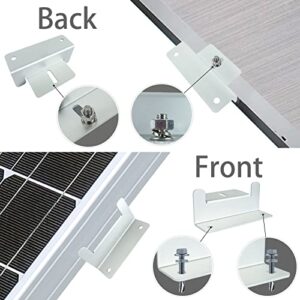 WHS-Solarlive Z Brackets Solar Panel Mounting, Lightweight Aluminum Corrosion Free Construction for RVs, Trailers, Boats and Other Off Gird Roof Installation, 16 Units per Set