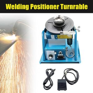 110V 50Hz Rotary Welding Positioner Turntable Table, 10Kg Horizontal Loading Capacity Welder Positioning Turntable, 0-90° Table Turning Angle Welding Positioner Turntable Machine