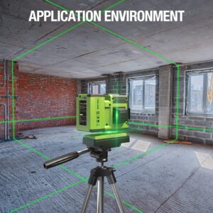 Laser Level, Teslong Self-Leveling 3x360° Cross Laser for Construction and Picture Hanging, 12-Line laser with Remote Control, 9600mAh Battery, Magnetic Bracket, Hard Carry Case