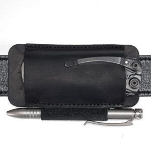 viperade pj33 leather knife sheaths for belt, pocket knife holster, pocket knife sheath, horizontal leather knife belt holder