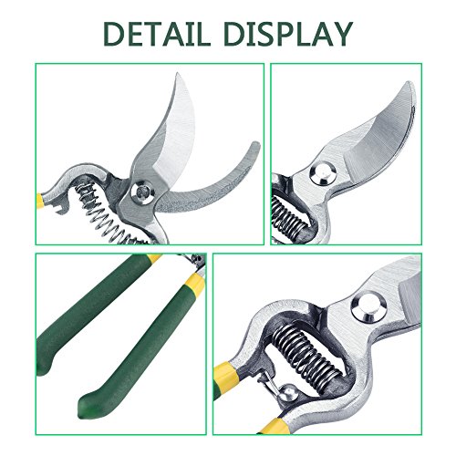 OKJHFD Professional Pruning Shears Garden Pruning Shears, SK5 Alloy Steel Super Sharp Fruit Tree Bonsai Pruning Shears Garden Scissors Grafting Tools Suitable for Gardening Tree Pruning