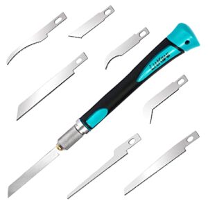 prozwee model craft hand saw kit(with 14pcs saw blades),modeling knife hacksaw tool,diy mini razor saw kit for handcrafted, diy models and other fine cutting