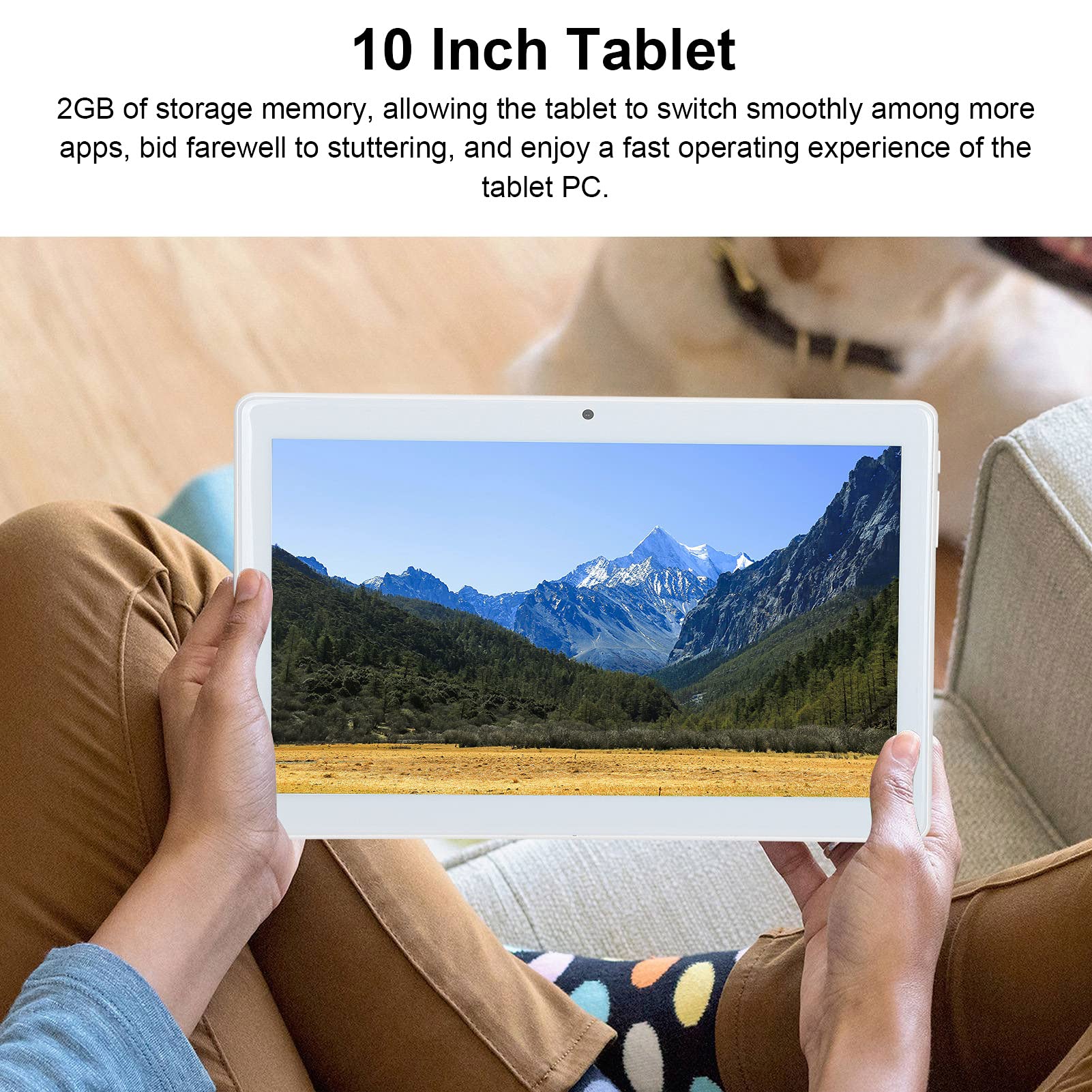 10.1 Inch Tablet, Octa Core Fast Processing Chip, 1280X800 Resolution High Definition Screen, 32Gb 2Gb, Dual SIM Support TF Card Suitable for Storing Music, Photos, Movies(USA)