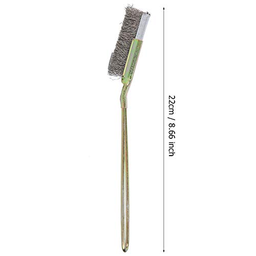 OKJHFD Curved or Straight Head Bonsai Brush Steel Soft Patio Lawn for Garden Cleaning Tool(Straight)(Straight)