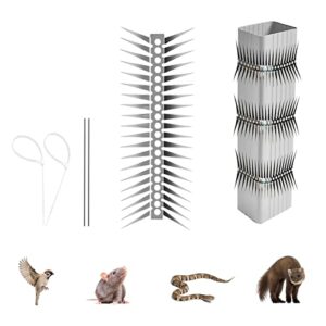 yxybst bird spikes stainless steel fence spikes for pigeons raccoon snakes deterrent spikes defender for outside 20inch