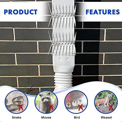 YXYBST Bird Spikes Stainless Steel Fence Spikes for Pigeons Raccoon Snakes Deterrent Spikes Defender for Outside 20Inch