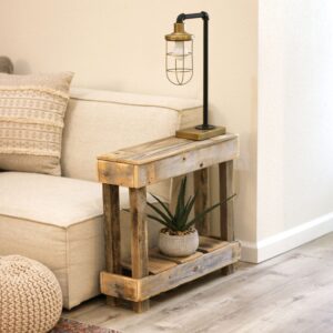 luxe accent side table (natural)