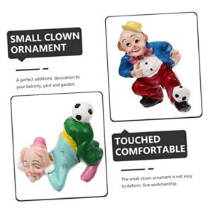 ABOOFAN 15 Pcs Miniatures Kids Planter Desk Top Decor Tiny People Toy Mini Clown Figurines Circus Party Favors Funny Clown Decor Bonsai Cartoon Clown Miniature Clown Ornaments Baby Statue