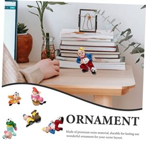 ABOOFAN 15 Pcs Miniatures Kids Planter Desk Top Decor Tiny People Toy Mini Clown Figurines Circus Party Favors Funny Clown Decor Bonsai Cartoon Clown Miniature Clown Ornaments Baby Statue