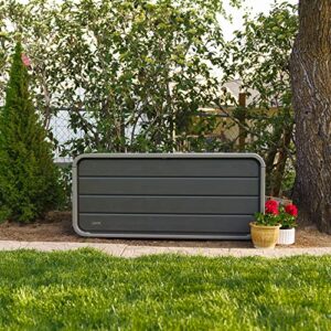 Lifetime 60367 Modern Deck Box, 136 Gallon Outdoor Storage Container, Gray