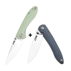 cjrb feldspar green bundled with ria blue great edc knife companion