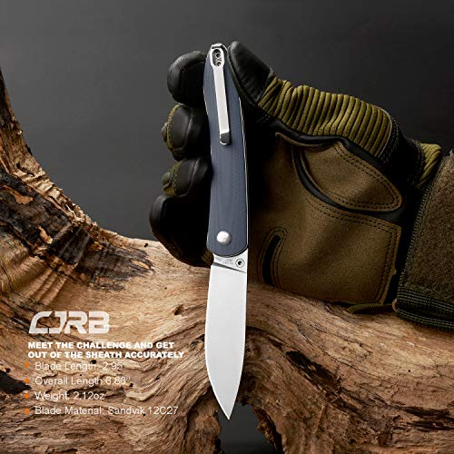 CJRB Feldspar Green Bundled with Ria Blue Great EDC Knife Companion