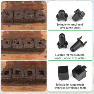 Upgraded Soil Blocker Handheld 8 Soil Block Maker for Seed Starting 2 inch Manual Quad Soil Blocker Set Garden Blocking Tools