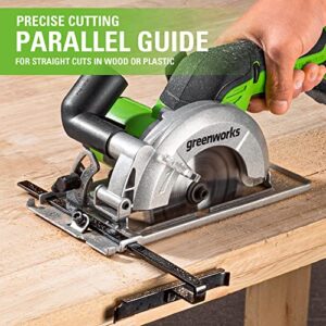 Greenworks 24V Brushless 4-1/2" Compact Circular Saw (6,500 RPM), 2.0Ah Battery and Compact Charger Included