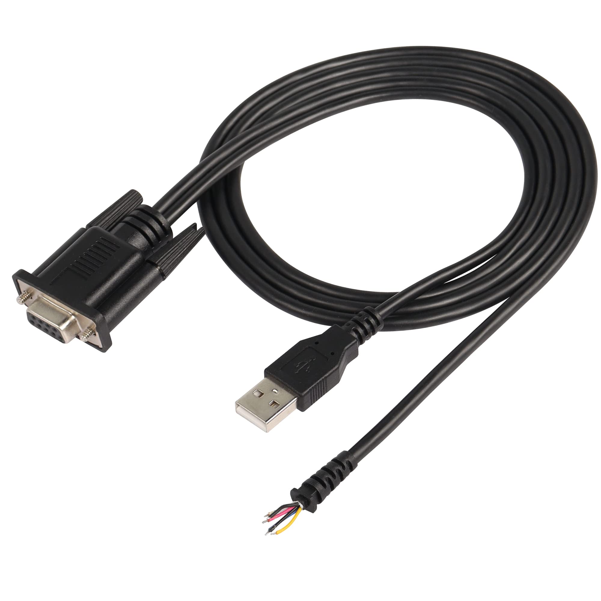 SinLoon USB to RS232 Serial Adapter & Bare Wire,USB 2.0 Male to DB9 Female Serial Cable for Windows 10, 8.1, 8, 7, Vista, XP, 2000, Linux and Mac OS X, macOS