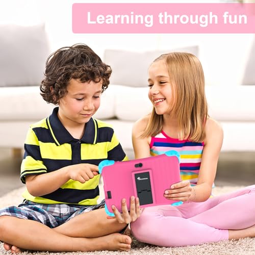 Kids Tablet 7 inch Tablet for Kids 2-12 Android 11 Toddler Tablet 2+32GB Childrens Tablet Kids APP Preinstalled Learning Tablet, with GMS Certified, Dual Camera, Parental Control, Shockproof Case