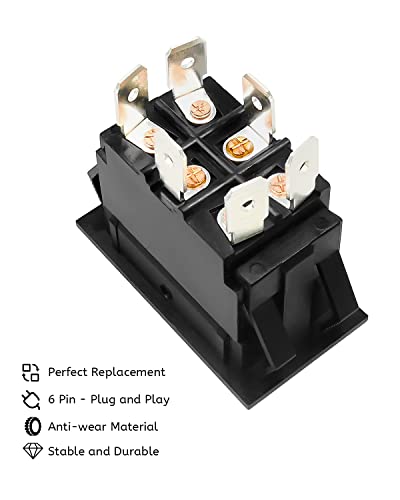 AUGREX 1687904 Snowblower Chute Rocker Switch, Chute Rotation Switch Fit for Simplicity Snapper Murray Snowblower Replace 1754865YP 1687905 1737378YP 1737379YP