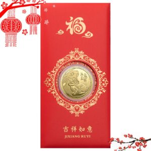 Chinese Zodiac Rabbit Commemorative, 2023 New Year of The Rabbit Uncirculated Coin, Collector Coin with Red Envelope, for Collectors, Craft Decorations, Lucky Souvenir Gifts