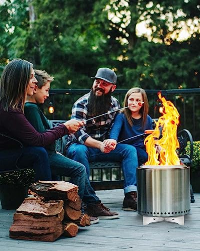 Stand Fit for Solo Stove Bonfire, 304 Stainless Steel Base Fireplace Tools Outside Firepits Stand, Outdoor Fire Pits Wood Burning and Camping Accessories