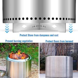 Stand Fit for Solo Stove Bonfire, 304 Stainless Steel Base Fireplace Tools Outside Firepits Stand, Outdoor Fire Pits Wood Burning and Camping Accessories