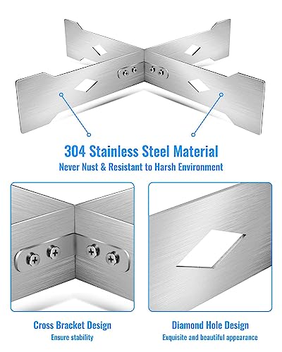 Stand Fit for Solo Stove Bonfire, 304 Stainless Steel Base Fireplace Tools Outside Firepits Stand, Outdoor Fire Pits Wood Burning and Camping Accessories