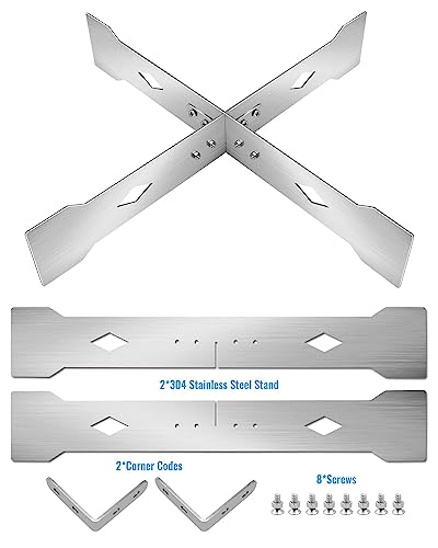 Stand Fit for Solo Stove Bonfire, 304 Stainless Steel Base Fireplace Tools Outside Firepits Stand, Outdoor Fire Pits Wood Burning and Camping Accessories