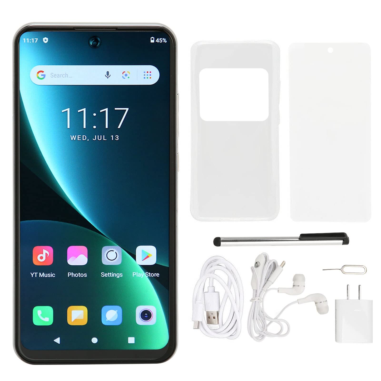 M12 Ultra Unlocked Smartphone, 6.82in HD Screen, 6GB RAM and 128GB ROM, Front 5MP Rear 16MP, 7300mAh Battery, 4G Network Phone for Android 10.0 System(USA)