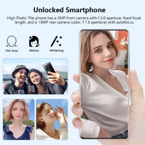 M12 Ultra Unlocked Smartphone, 6.82in HD Screen, 6GB RAM and 128GB ROM, Front 5MP Rear 16MP, 7300mAh Battery, 4G Network Phone for Android 10.0 System(USA)