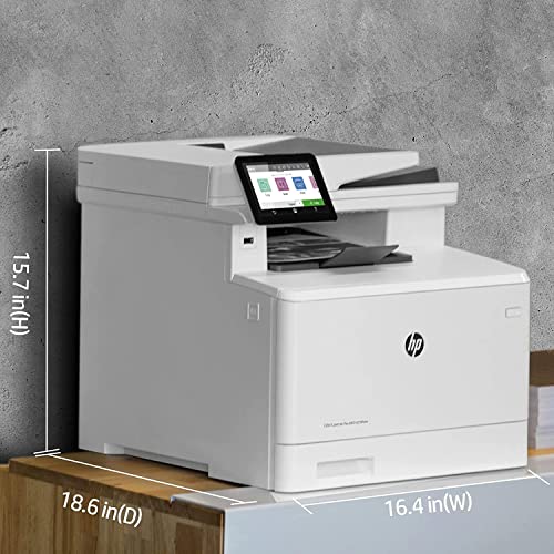 HP Color Laserjet Pro Multifunction M479fdw Wireless Laser Printer- Print Scan Copy Fax - 28 ppm, 600 x 600 dpi, 8.5 x 14, 50-Page ADF, Ethernet, Auto Duplex Printing, Cbmou Printer＿Cable